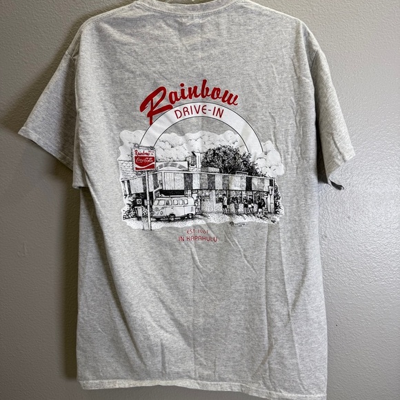 Hanes Authentic Hawaii Nostalgia Gray Short Sleeve Tee Classic Size Large - Picture 5 of 8